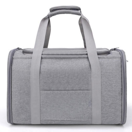 Portable Travel Bag Soft Crate Cage Cat Bag Animal Carriers for Pets -Grey