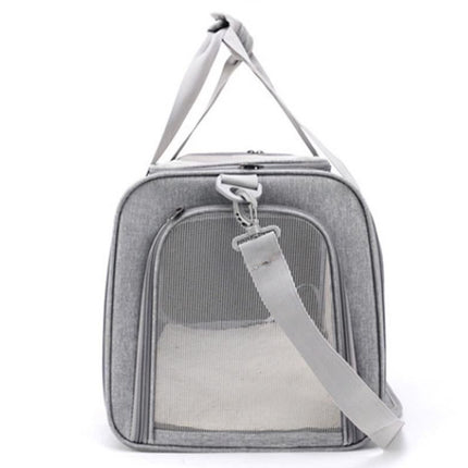 Portable Travel Bag Soft Crate Cage Cat Bag Animal Carriers for Pets -Grey