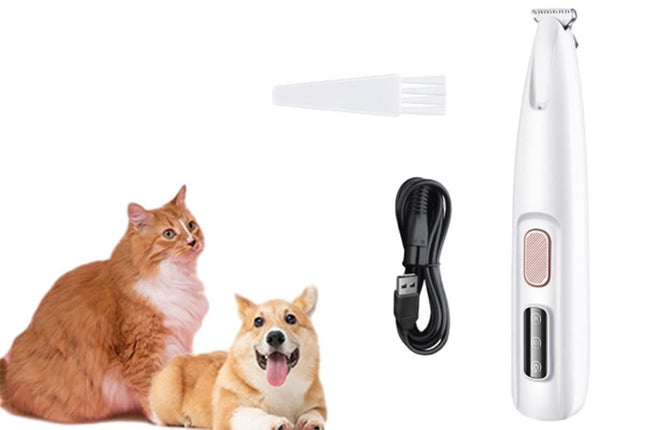 Dog Cat Paw Trimmer 18mm Widen Pet Hair Clipper Dog Clippers for Grooming With LED Light LED Display