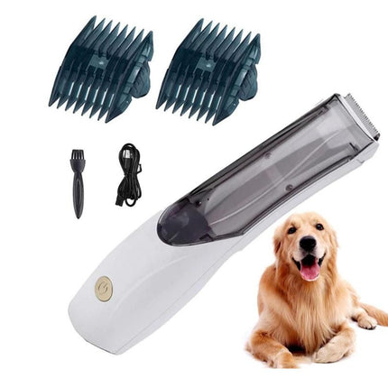 Pet Vacuum Hair Clipper Dog Shaver Clipper 3 Speed USB Electric Pet Razor Low Noise Pet Trimmer Rechargeable Cordless Pet Shaver