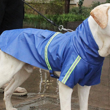 Pet Raincoat Outdoor Waterproof Dog Poncho for Small and Medium Dogs - Blue