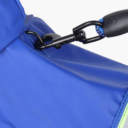 Pet Raincoat Outdoor Waterproof Dog Poncho for Small and Medium Dogs - Blue