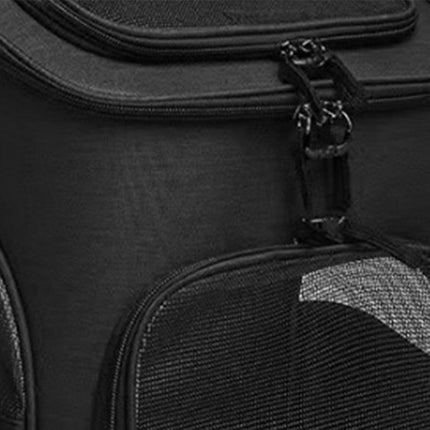 Expandable Large Cat Backpack Carrier for Small Pets - Black