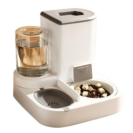 2 in 1 Automatic Cat Feeder and Waterer Ceramic Pet Bowl for Cats and Small Dogs