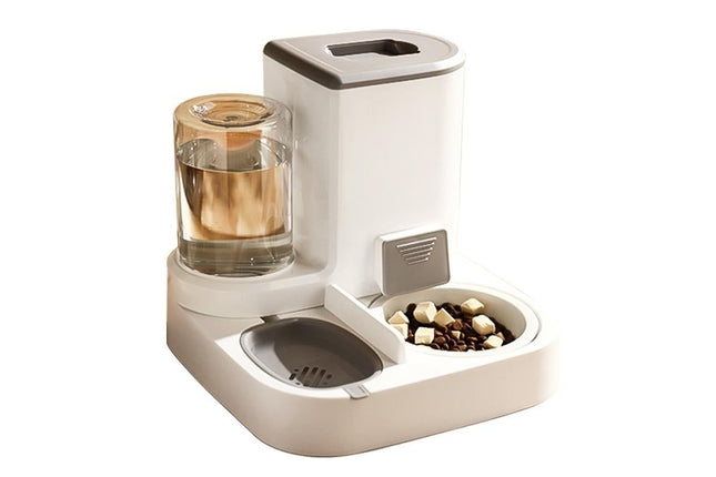 2 in 1 Automatic Cat Feeder and Waterer Ceramic Pet Bowl for Cats and Small Dogs V1263-JX-6223