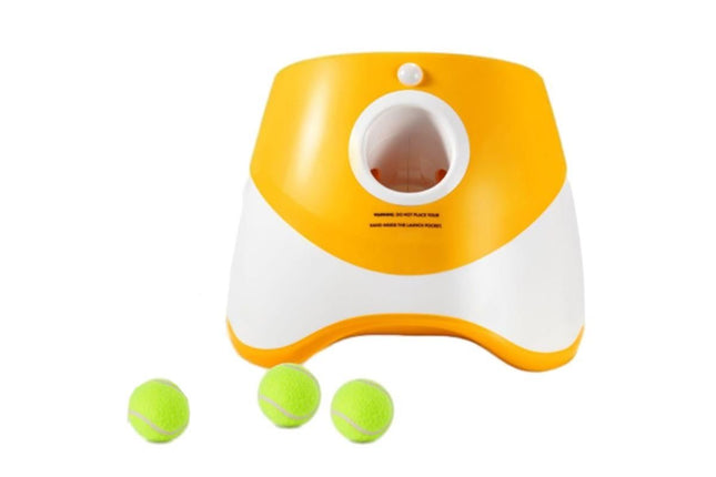 Dog Ball Launcher Thrower Automatic Tennis Fetch Throwing Machine with 3 Balls -Orange – product detail