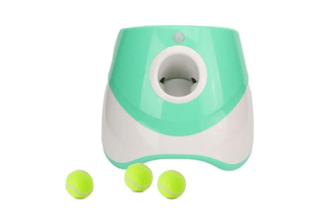 Dog Ball Launcher Thrower Automatic Tennis Fetch Throwing Machine with 3 Balls -Green – product detail