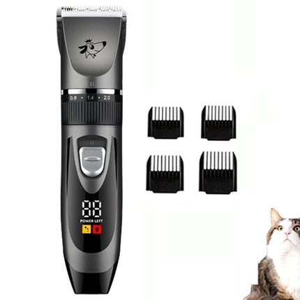 Pet Grooming Clippers Cat Grooming Kit Cordless Low Noise Pet Hair Clipper Trimmer Shaver for Dogs Cats Animals Adjustable Clipper Comb & Detachable Blades Dog Trimmer