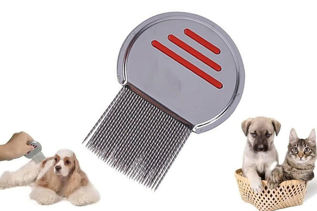 Stainless Steel Pet Flea Comb Fine Tooth Grooming Tool for Dogs Cats