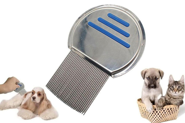 Stainless Steel Pet Flea Comb Fine Tooth Grooming Tool for Dogs Cats
