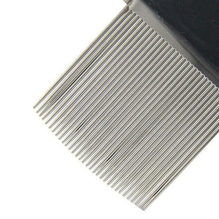 Stainless Steel Pet Flea Comb Fine Tooth Grooming Tool for Dogs Cats - Blue