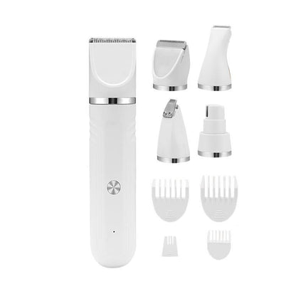4-in-1 Dog Clipper Dog Grooming Kit with 4 Blade Heads -White