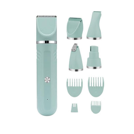 4-in-1 Dog Clipper Dog Grooming Kit with 4 Blade Heads -Green