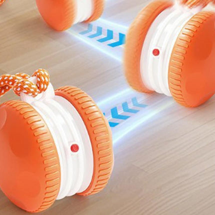 Interactive Pet Rolling Ball Toy Rechargeable Automatic Play Ball for Cats and Dogs - Orange