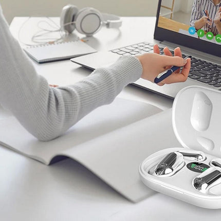 Real-Time AI Translation Earbuds Wireless Headphones for Travel Meetings Learning - White