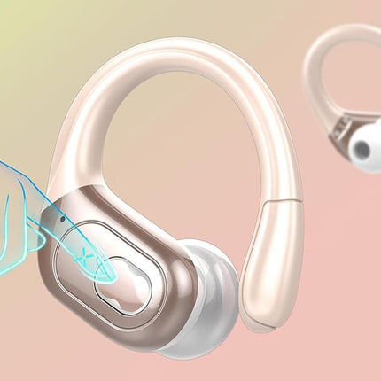 Wireless Bluetooth 5.4 Headphone Over Ear Bud IPX5 Waterproof Earphone for Sport Running - Rose Gold