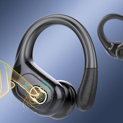 Wireless Bluetooth 5.4 Headphone Over Ear Bud IPX5 Waterproof Earphone for Sport Running - Black