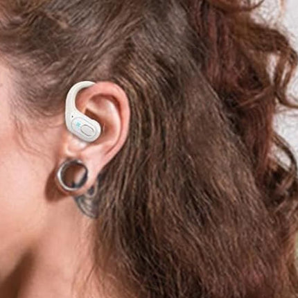 Wireless Bluetooth 5.4 Headphone Over Ear Bud IPX5 Waterproof Earphone for Sport Running - White