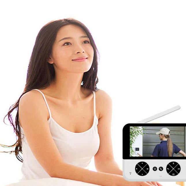 Wireless Doorbell Camera Video Door Bell Smart Intercom Security Phone Camera Indoor Outdoor - White