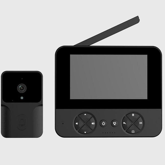 Wireless Doorbell Camera Video Door Bell Smart Intercom Security Phone Camera Indoor Outdoor - Black