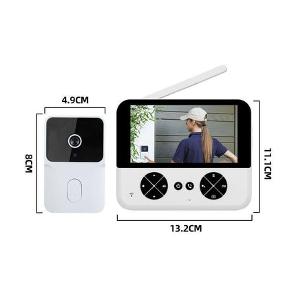 Wireless Doorbell Camera Video Door Bell Smart Intercom Security Phone Camera Indoor Outdoor - Black
