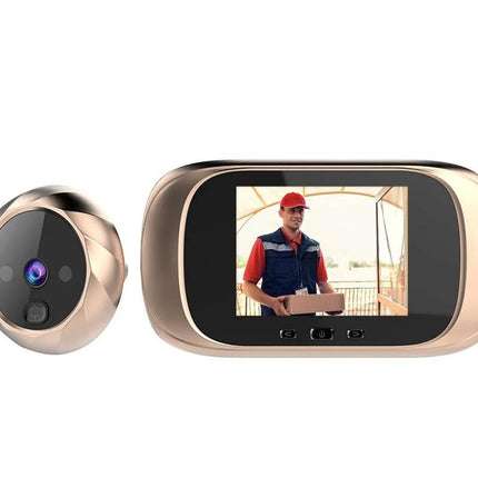 Wireless Digital Door Peephole LCD Display Door Viewer with Camera Home Security System -Gold