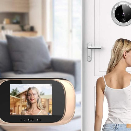 Wireless Digital Door Peephole LCD Display Door Viewer with Camera Home Security System -Gold