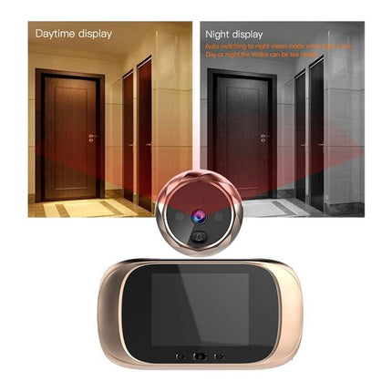 Wireless Digital Door Peephole LCD Display Door Viewer with Camera Home Security System -Gold