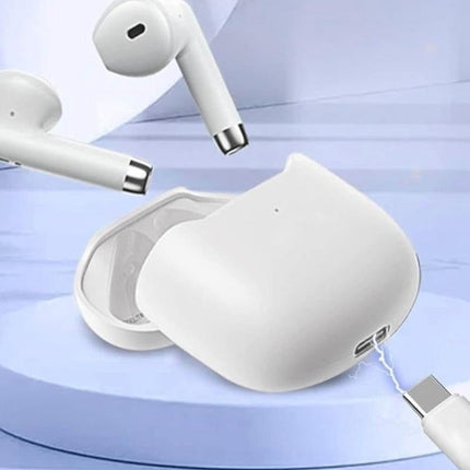 Wireless Earbuds Bluetooth 5.3 In-Ear Headphones with Noise Cancelling Mic IPX7 Waterproof Sports Earphones - White
