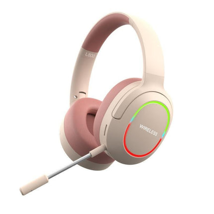 Wireless Gaming Headset Headphone with Microphone Volume - Pink