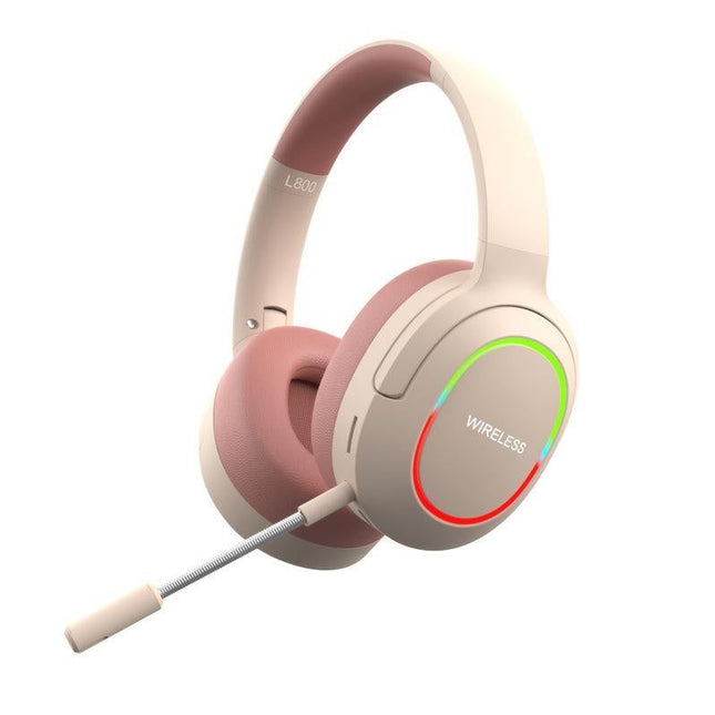 Wireless Gaming Headset Headphone with Microphone Volume - Pink