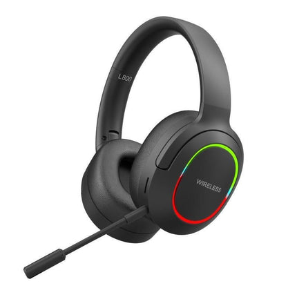 Wireless Gaming Headset Headphone with Microphone Volume - Black