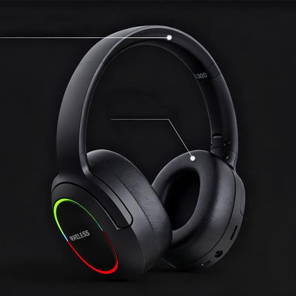 Wireless Gaming Headset Headphone with Microphone Volume - Black