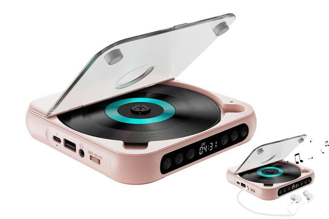 Portable CD Player Bluetooth 5.3 with HiFi Speakers Rechargeable Walkman Supports CD USB MP3 for Home