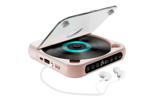 Portable CD Player Bluetooth 5.3 with HiFi Speakers Rechargeable Walkman Supports CD USB MP3 for Home – product detail