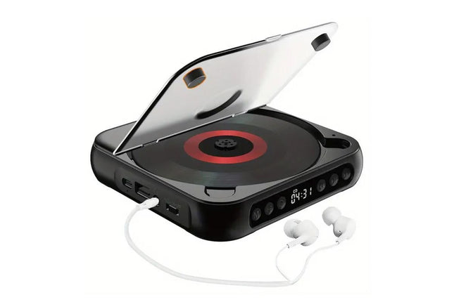 Portable CD Player Bluetooth 5.3 with HiFi Speakers Rechargeable Walkman Supports CD USB MP3 for Home – product detail