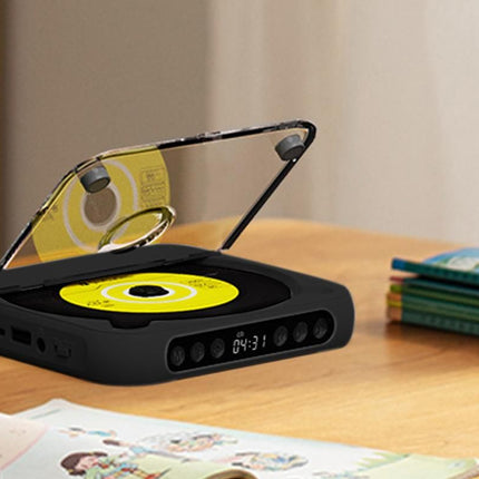 Portable CD Player Bluetooth 5.3 with HiFi Speakers Rechargeable Walkman Supports CD USB MP3 for Home - Black