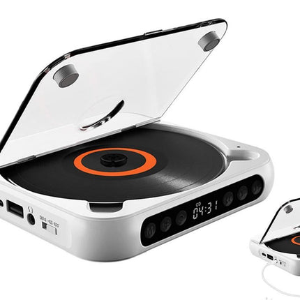 Portable CD Player Bluetooth 5.3 with HiFi Speakers Rechargeable Walkman Supports CD USB MP3 for Home - White