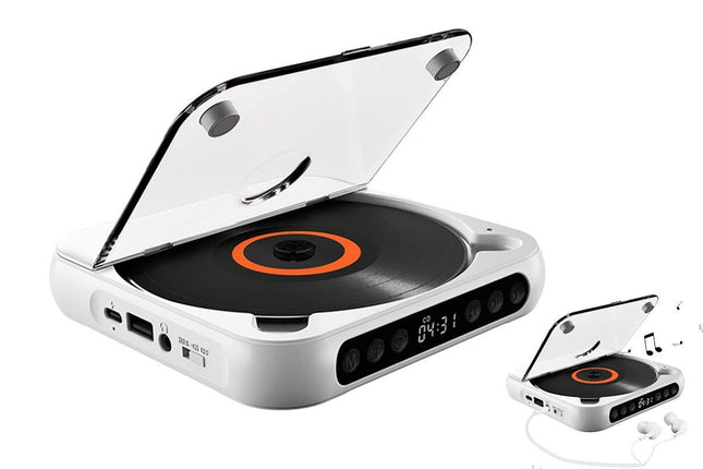 Portable CD Player Bluetooth 5.3 with HiFi Speakers Rechargeable Walkman Supports CD USB MP3 for Home