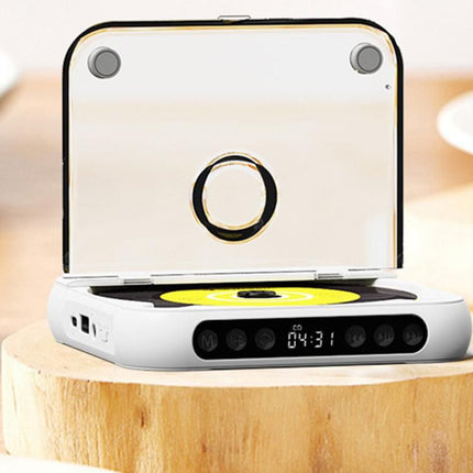 Portable CD Player Bluetooth 5.3 with HiFi Speakers Rechargeable Walkman Supports CD USB MP3 for Home - White