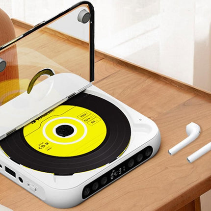 Portable CD Player Bluetooth 5.3 with HiFi Speakers Rechargeable Walkman Supports CD USB MP3 for Home - White