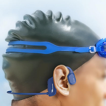 Bone Conduction Headphones Bluetooth Waterproof Sports Headset for Running Cycling Walking - Blue
