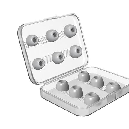 Replacement Ear Tips for AirPods Pro Memory Foam Ear Buds Anti-Slip Eartips with Portable Storage Box -Gray