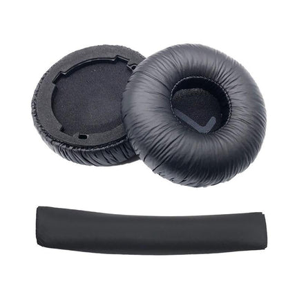 Ear Pads Cushion Cover Replacement Headband Replaceable Foam Headphone Cover for JBL Tune600BT T660NC T670NC Wireless Headphone Ear Pads Headphone Ear Pad Repair Parts -Black