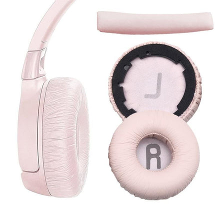 Ear Pads Cushion Cover Replacement Headband Replaceable Foam Headphone Cover for JBL Tune600BT T660NC T670NC Wireless Headphone Ear Pads Headphone Ear Pad Repair Parts -White