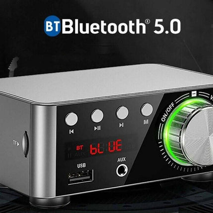 HIFI BT5.0 Digital Amplifier Stereo Audio Amp 2x80W Sound Power Audio Receiver Stereo AMP USB AUX for Phone Tablet Laptop
