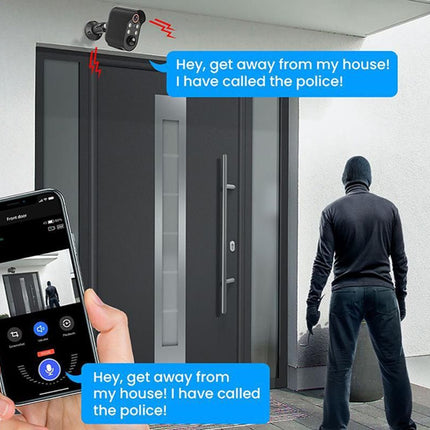 Security Cameras Wireless Outdoor Home Indoor Camera with Color Night Vision Motion Detection -Black