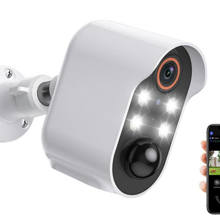 Security Cameras Wireless Outdoor Home Indoor Camera with Color Night Vision Motion Detection -White