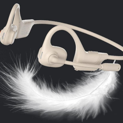 Open Ear Headphones Bluetooth 5.3 Wireless Air Conduction Headphones Sport Earbuds for Running Cycling Workouts - Beige