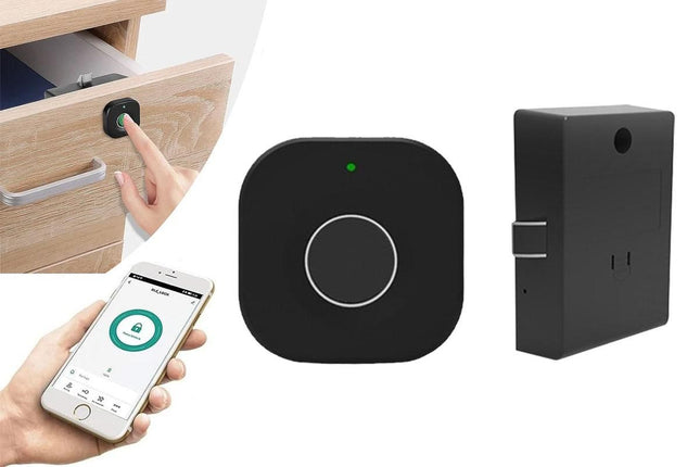 Bluetooth Fingerprint Cabinet Lock Smart APP Keyless Biometric Drawer Wardrobe Lock Hidden V1263-JX-6290